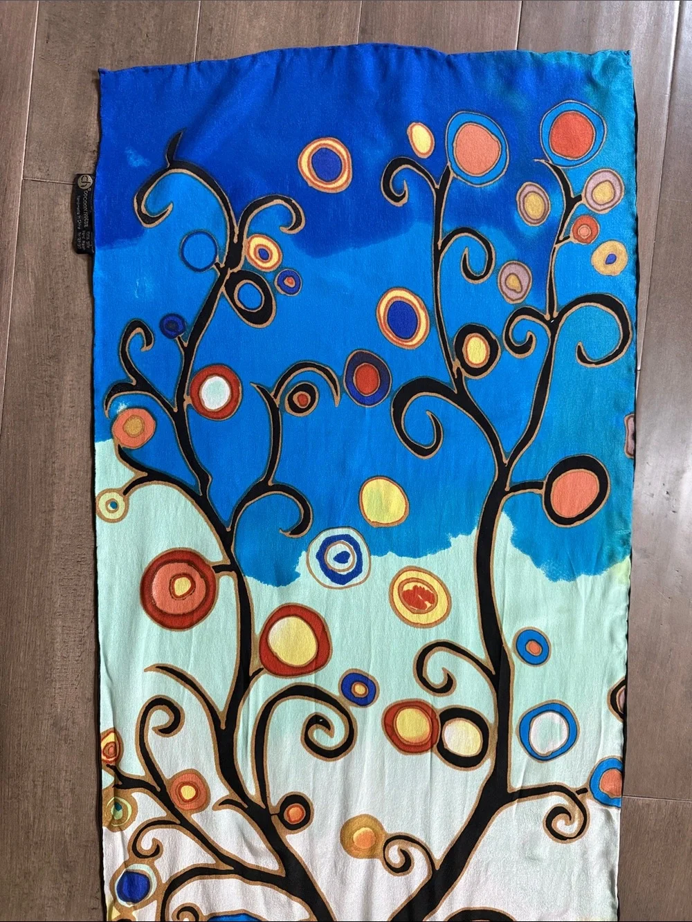 Cocoon House 100% Silk Tree of Life Scarf inspired by Gustav Klimt– Art Nouveau
